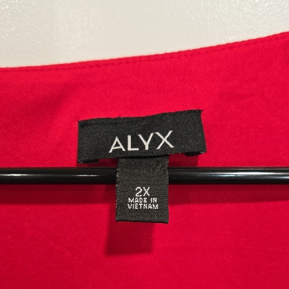 Alyx Red Blouse with Lattice Sleeves - Picture 3 of 4